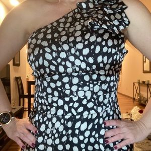 One shoulder 100% polyester dress